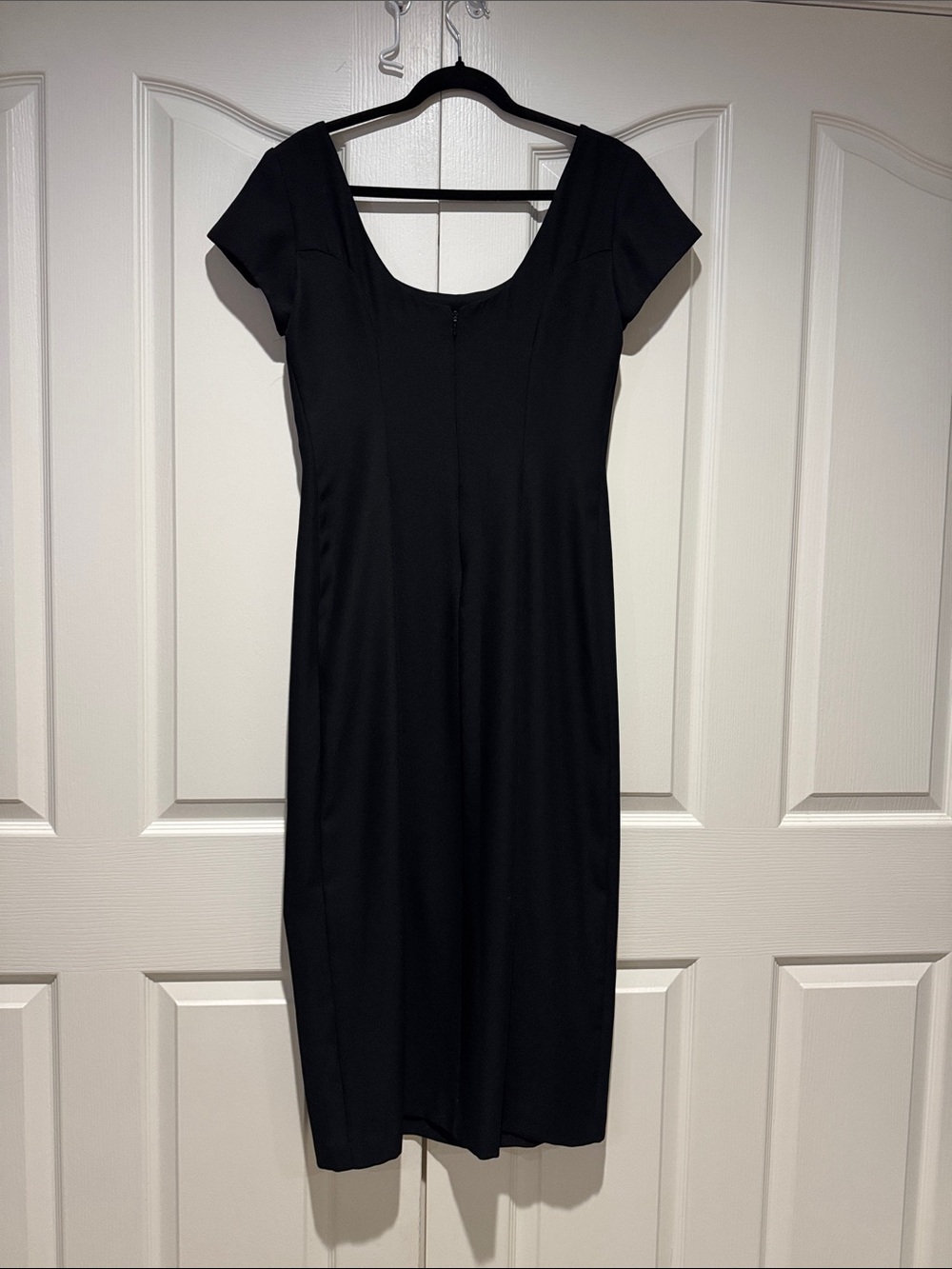 Joseph Ribkoff Black Short-Sleeve Scoop-Neck Midi Dress - Picture 6 of 9